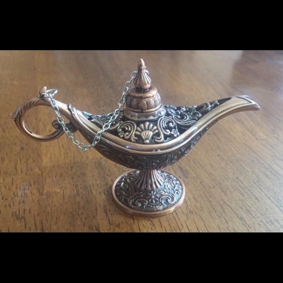 Aladdin Magic Genie Lamp-Metal Carved - Picture 2 of 2